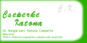 cseperke katona business card